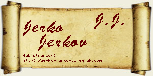 Jerko Jerkov vizit kartica